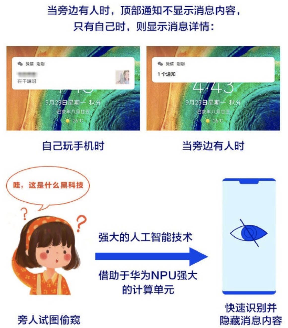华为Mate30防偷窥怎么设置，AI智能防偷窥功能使用方法